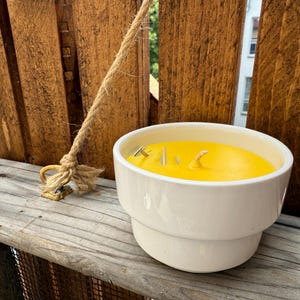 Gute Laune - Citronella Kerze - Mückenkerze - Zitrone - Grillen Geschenk, Deko - Dankeschön - Stimmungskerze - gute Laune, Ostern, Muttertag bild 8