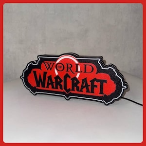 World of Warcraft LED USB Lightbox 3D Printed