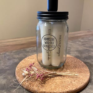 glass with candle holder