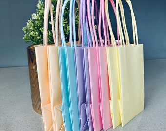 Pastel Party Favor Bags: Small Colorful Gift Bags, Pack of 10