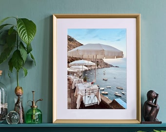 Amalfi Coast Print: Praiano Table for Two, Italy (Digital Download)