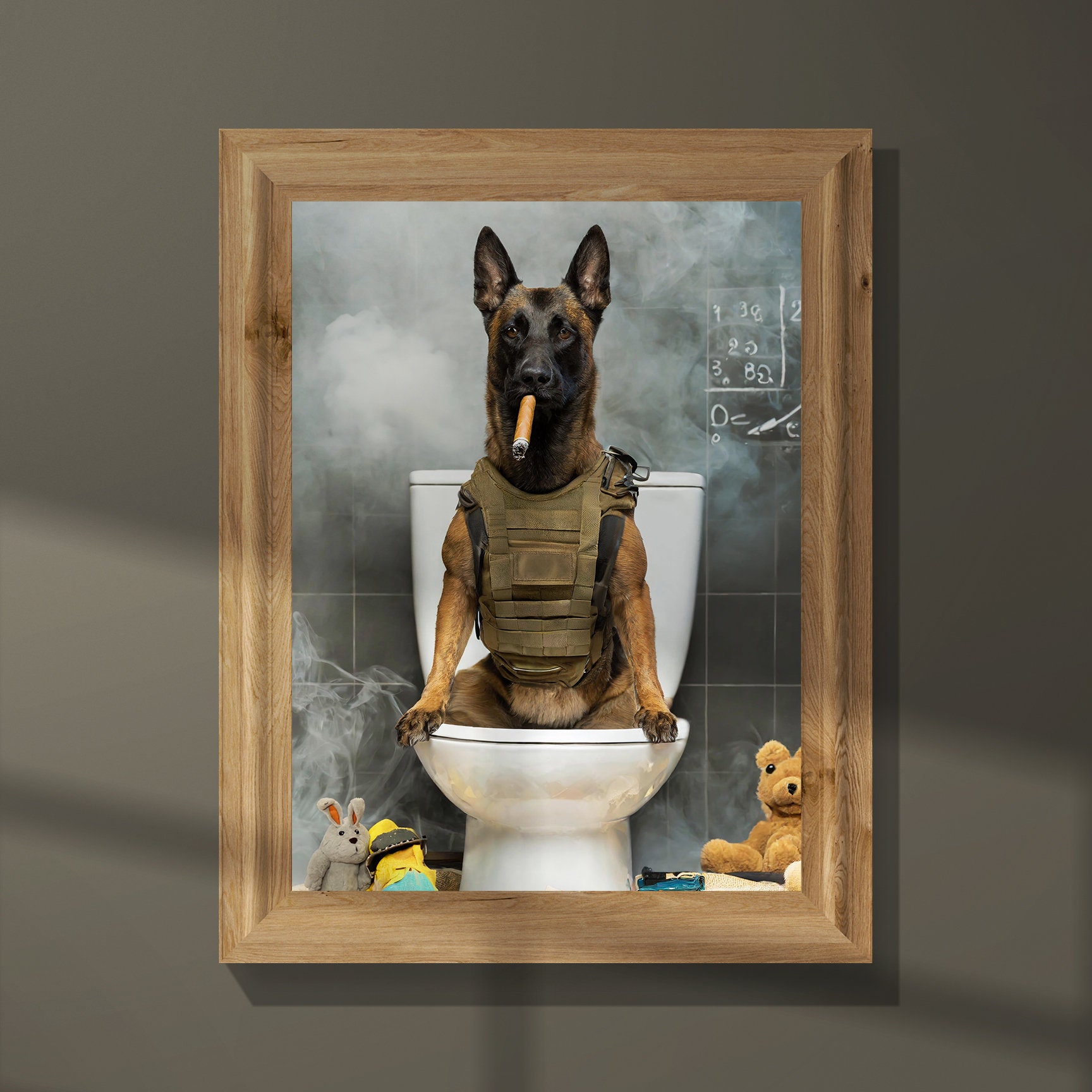 Belgian Malinois Wall Art K9 Police Officer Gifts for Dog Lovers Funny ...