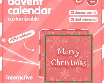 Advent Calendar Twitch Widget: Animated Christmas Streamer Assets