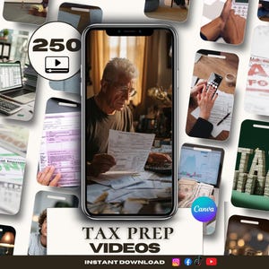 250+ Tax Prep Faceless Videos | Stock Footage for Tax Preparers & Bookkeepers | No Text Canva Background Videos | Taxprep Tiktok Reels