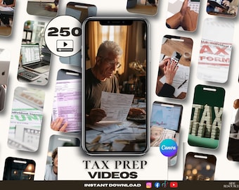 Meer dan 250 video's zonder gezicht voor belastingaangifte | Stockmateriaal voor belastingadviseurs en boekhouders | Canva-achtergrondvideo's zonder tekst | TikTok-reels voor belastingaangifte