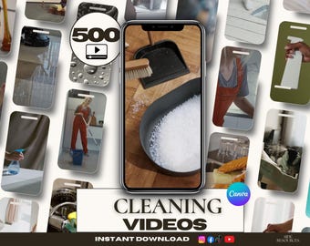 500 Housecleaner Faceless Videos | Cleaning Estimate & Proposal Templates for Cleaner Business | Friendly Cleaning 101 Canva | Housecleaner