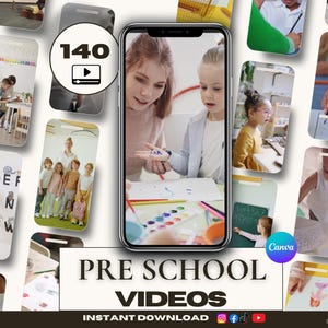 140 vídeos para pré-escola - Reels educativos para Instagram - Modelos para redes sociais educacionais - Conteúdo de marketing para professores - Publicações sobre educação infantil - Aprendizagem