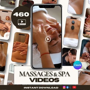 460 Massage Therapy Video Templates | Massage Reel Videos & Spa Therapist Instagram | Faceless Wellness Canva | massage therapy posting