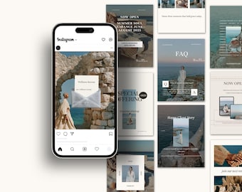 Spiritual Wellness Instagram Templates Canva | 258+ Lifecoach Posts Stories Carousels | Holistic Coach Bundle | Spirituality Canva