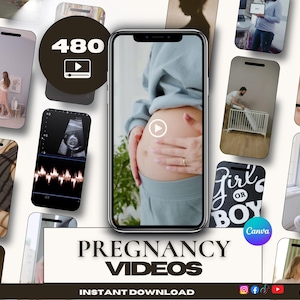 480 Pregnancy videos for reels- Maternity social media- Pregnant instagram- Doula content reels- doula Instagram- Doula posts- motherhood