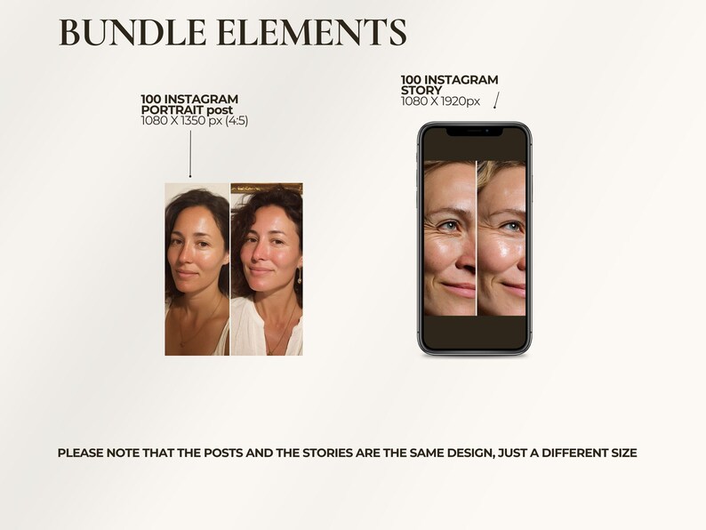 This skincare content pack helps estheticians and injectors elevate their Instagram presence by showcasing results in a clean professional style. The templates are built to increase engagement and build trust through consistent formatting. They enable clinics to present detailed transformations while maintaining brand cohesion. The included grid planner supports cohesive scheduling, and the guide accelerates customization for daily workflow needs.