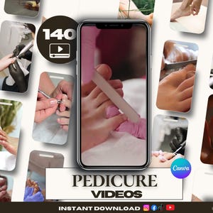 130 Pedicure Videos- Relaxation Spa- Pedicure templates- Pedicure instagram- Pedicurist social media- Pedicurist business- pedicure reels