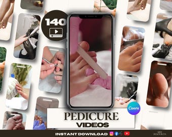 130 Pedicure Videos- Relaxation Spa- Pedicure templates- Pedicure instagram- Pedicurist social media- Pedicurist business- pedicure reels