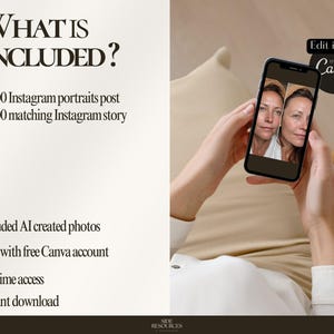 This kit gives skincare professionals a complete system for posting effective before/after results without spending hours designing. The matching post and story formats create strong visual consistency and support high retention across Instagram. Each template guides clients through treatment benefits and visible improvements, helping you build credibility and accelerate booking decisions. Ideal for clinics seeking streamlined content production.