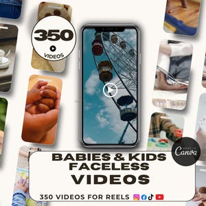 350 Kids faceless videos for Reels- Faceless instagram- Parenthood reels- Motherhood faceless reels- Child content- childhood social media-