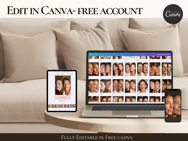 Each template in this pack is crafted to help skincare professionals communicate treatment outcomes clearly. The layouts emphasize structure, contrast, and readability, ensuring before/after results remain the focal point. Clinics benefit from pre-written caption frameworks and a coherent style that aligns with modern aesthetics. The bundle saves significant time weekly while improving the effectiveness of client-facing content on social platforms.