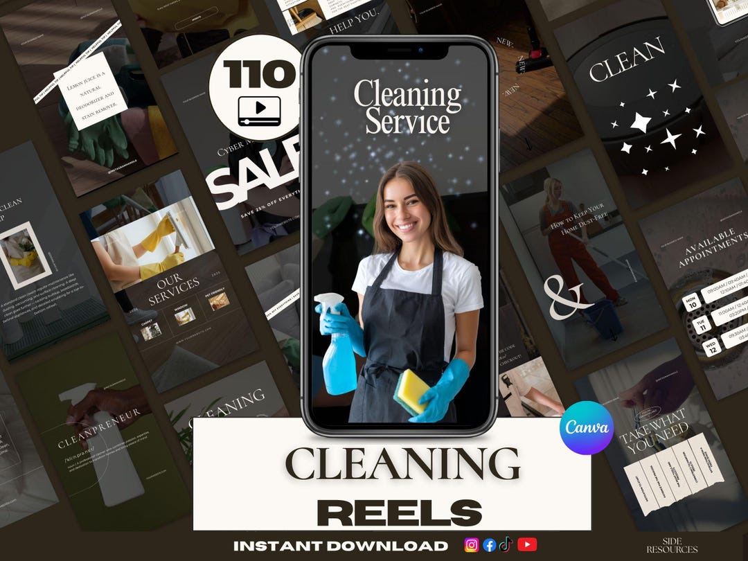 110 Cleaning Business Reels With Text | House Cleaner Tips &amp; Hacks Instagram Templates ...