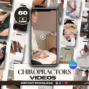 60 Chiropractor videos- Chiropractor social media- hearlth care Marketing Content - Chiropractor instagram- chiropractor reels-