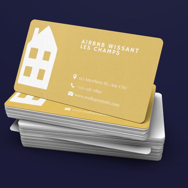 Business card airbnb, short rental, vrbo, thank you card from host to guest.