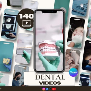 Meer dan 140 Canva-sjablonen voor tandartsvideo's zonder gezicht (2026) - Tandarts, orthodontist, cosmetische tandheelkunde, smile makeover, Instagram, TikTok, kliniekvideo's