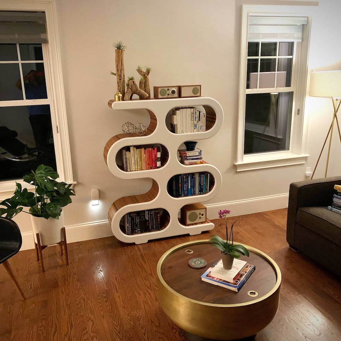 Mid Century Modern Bookcase Room Divider Bespoke and Unique Handmade ...