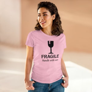 Camiseta de algodón de peso medio para mujer