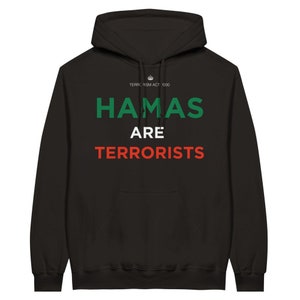 Sudadera con capucha unisex Hamas son terroristas imagen 1