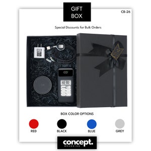 Company Executive Impressions Gift Box, Corporate Charm Gift Box, Corporate Connections Gift Box, Company Logo Team Holiday Gift Box