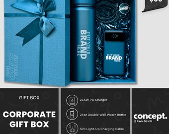 Exclusive and Affordable Corporate Logo Gift Box, Company Unique Light-Up Gift Box, Business Loyal Client New Year Gift Box, Christmas Gift