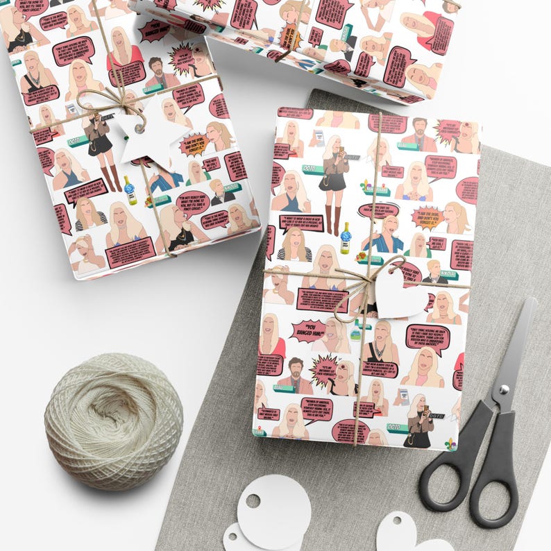 Wrapping Paper, Vanderpump Rules Inspired Gift Wrap, Stassi Schroeder Quotes, Holiday Gift Wrap, Stationery Supplies, Unique Gift Packaging, immagine 6