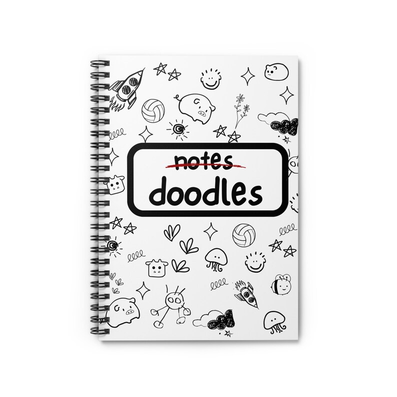Doodles Not Notes Funny Journal for Art Lover Cartoonist Artist Friend ...