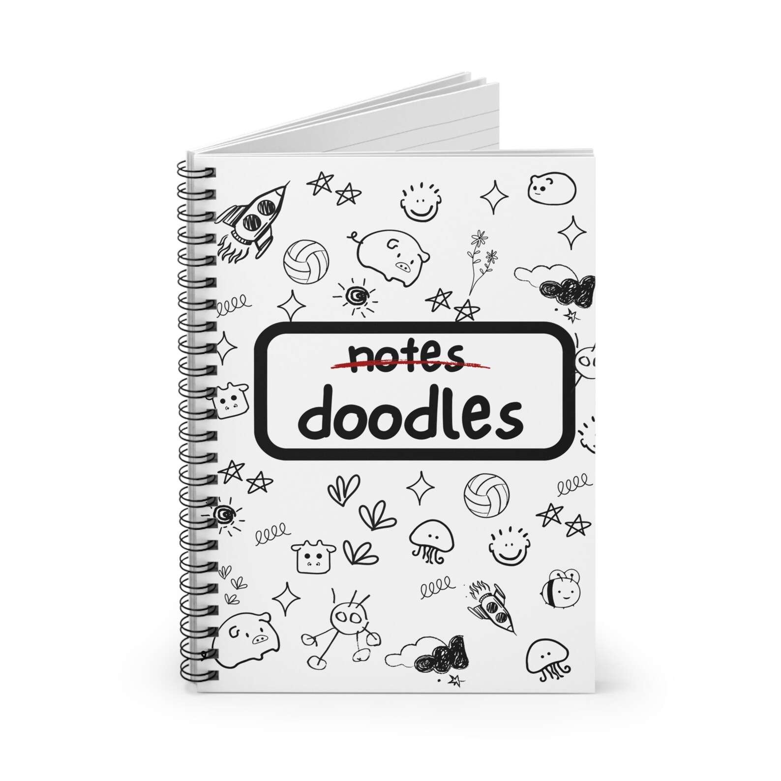 Doodles Not Notes Funny Journal for Art Lover Cartoonist Artist Friend ...