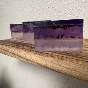 Handmade Lavender Flower Soap Bar - Natural Ingredients, Moisturizing and Luxurious, Gift for Her, Artisan Small Batch, Skincare, Shower,