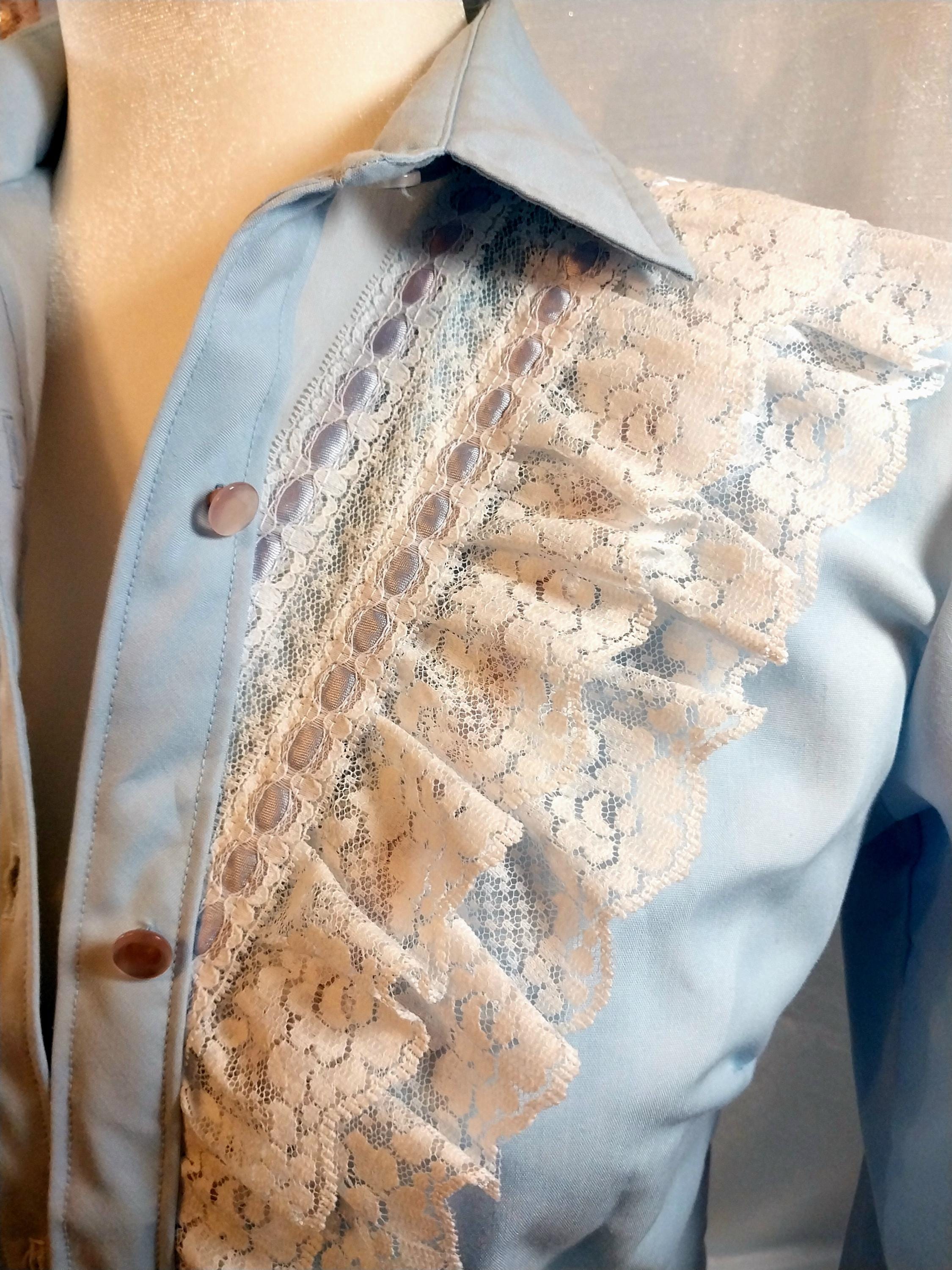 Ribbon Collar Blouse - Etsy
