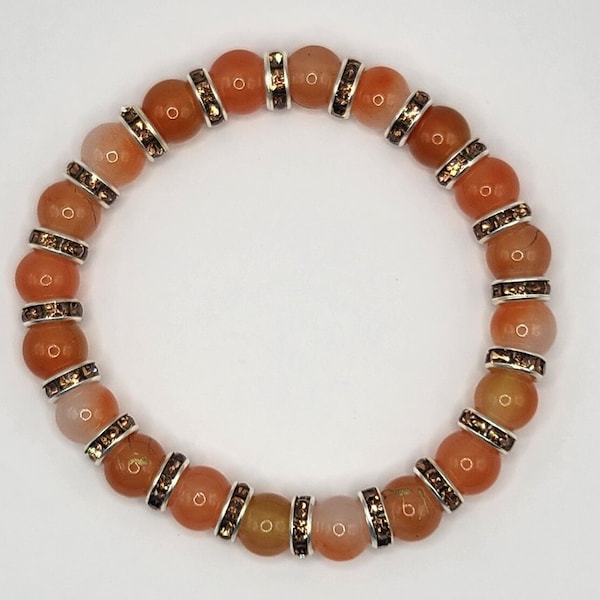 Fiery Orange Stretchy Bracelet