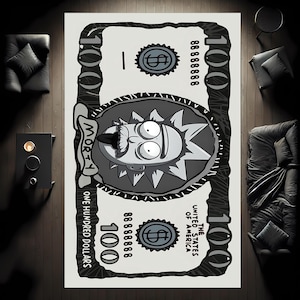 Morty Dollar Money Rug, Rich Rug, Dollar Rug, Cool Rug, Boss Rug, Dollar Money Rug, Luxury Money Rug Runner, Dollar Rug Carpet