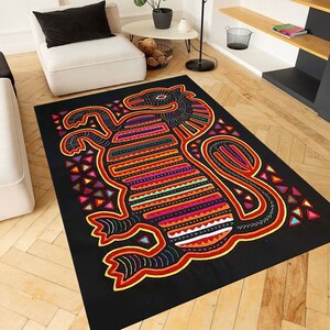 Horse Rug, Horse Area Rug, Horse Design Rug, Animals Rug, Decor Rug, Horse Lovers, Salon Room Rug, Colorful Rug, Birthday Gift, Round Rug
