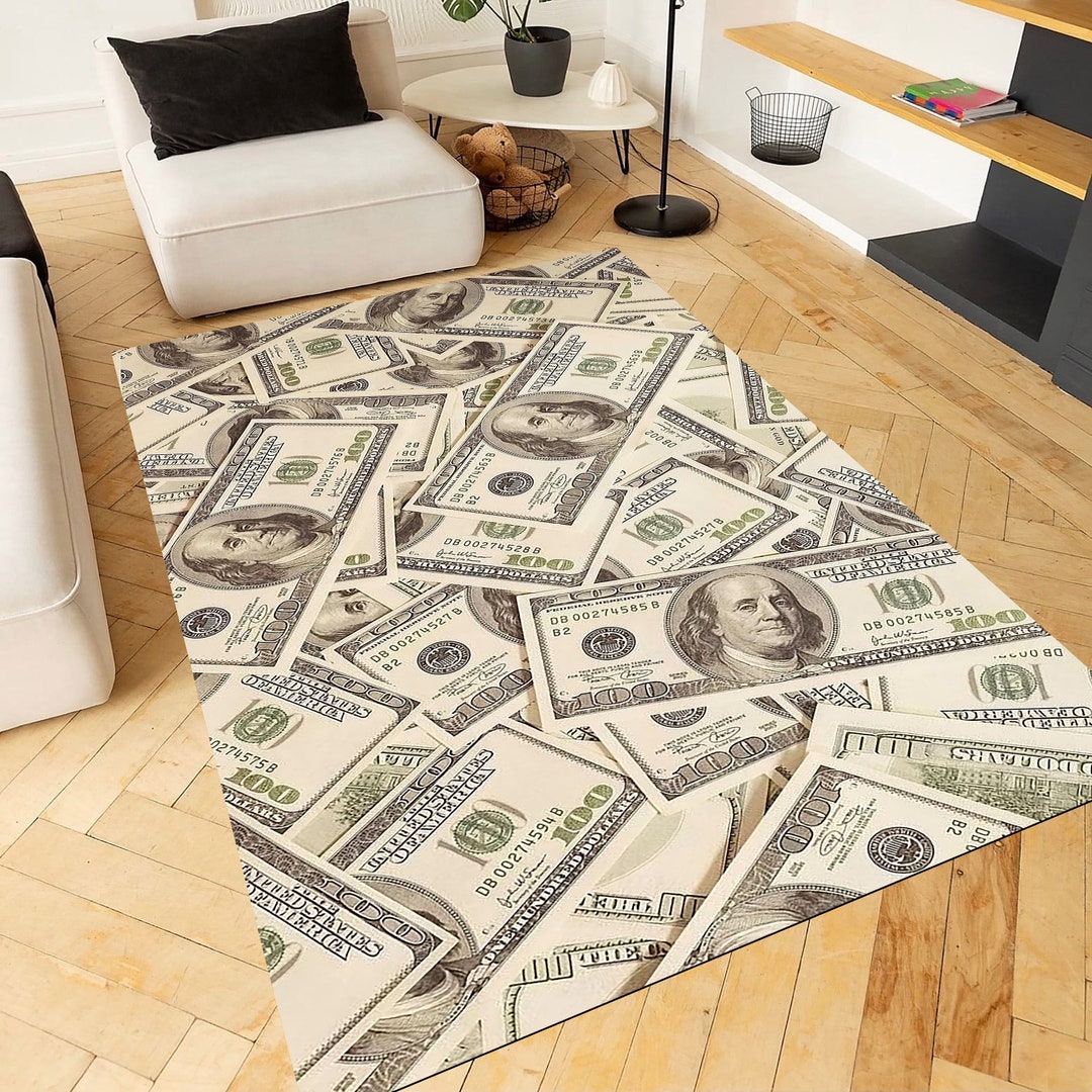 US Dollars Rug, American Dollars Rug, Populer Teen Rug, Teen Gift Rug ...
