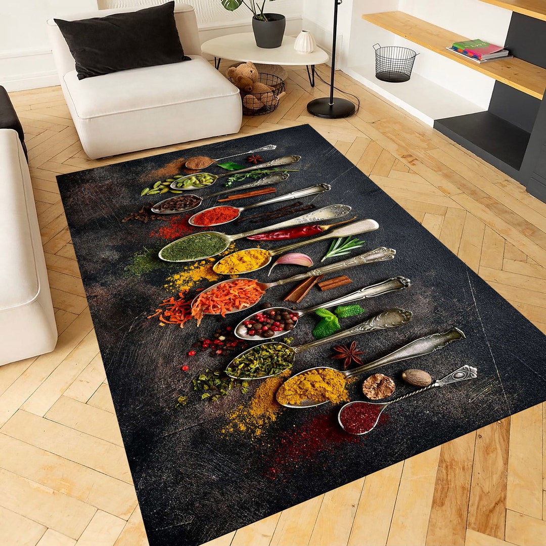 Spice Rug Spices Rug, Design Kitchen Rug, Spices Kitchen Rug, Decorative Kitchen ...