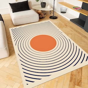 Silky Soft Rug, Modern Abstract Rug, Minimalist Rug, Nordic Scandinavian Area Rugs, Rug for Living Room, Rug for Bedroom,Diningroom,Kitchen