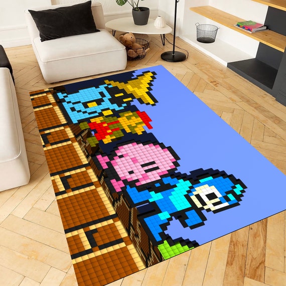 Pixel Art Rug, Universe Rug, Space Rug, Living Room Rugs, Modern