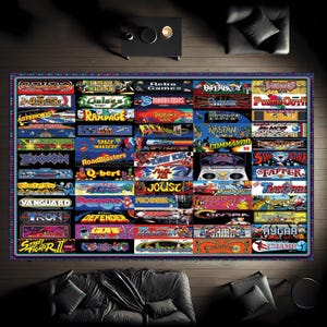 Retro Games Rug,Game Rug,Gaming Rug,Colorful Rug,Play Room Rug, Game Decor, Custom Rug,Retro Gaming,Arcade Game Rug, Area Rug, Gaming Gifts