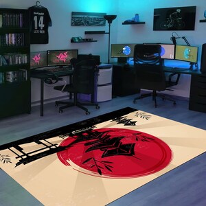 Tappeto giapponese, tappeto di design, tappeto per bambine, tappeto da gioco per bambine, tappeto moderno, tappeto decorativo per la casa, tappeto rosso, tappeto per il soggiorno, tappeto decorativo, tappeto a tema giapponese immagine 4