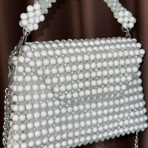 Handmade beaded bag, Crystal Beaded Bag, Lxury Evening Party Bag