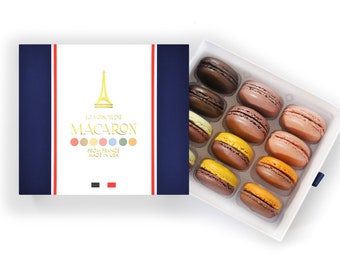 Assorted Chocolate Lover's 12pc Macaron Box