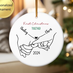 Couple&#39;s First Christmas Custom Ornament, Personalized Couple Ornament, Engaged Couple Ornament, Couple Christmas Gift, Custom Gift