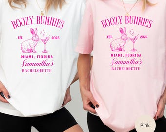 Boozy Bunnies Custom Bachelorette Shirts, Bridal Party Shirts, Custom Bridal Shirts, Wedding Party Shirts, Bridal Trip Shirts