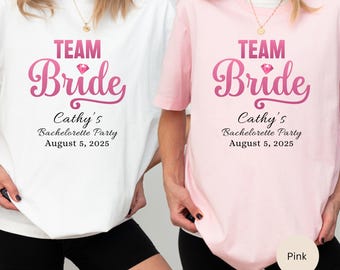 Team Bride Custom Shirt, Bachelorette Party Shirts, Custom Bridal Shower Shirts, Cute Bride Shirt, Custom Apparel For Bride