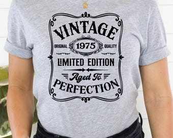 Camiseta de 50º aniversário, Camiseta comemorativa de 50º aniversário, Camiseta unissex de aniversário, Presente de 50º aniversário, Presente para ela, Camiseta para ele, Camiseta vintage