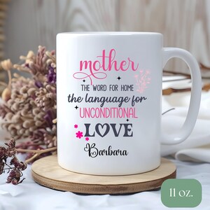 Personalized Coffee Mug for Mom, Custom Gift for Mom, Birthday Gift for Mom, Mother&#39;s Day Gift, Gift for Wife, Personalized Mom Gift